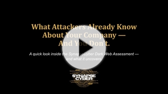 Watch the SynapseCyber overview presentation
